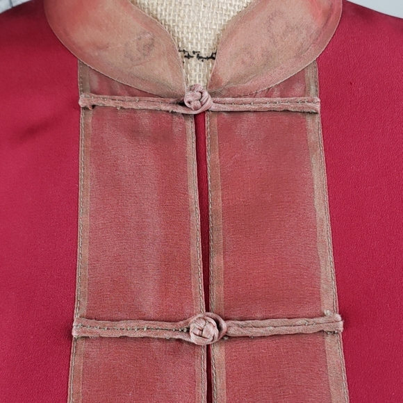 F/CE 100% silk red jacket size XL - Picture 3 of 8